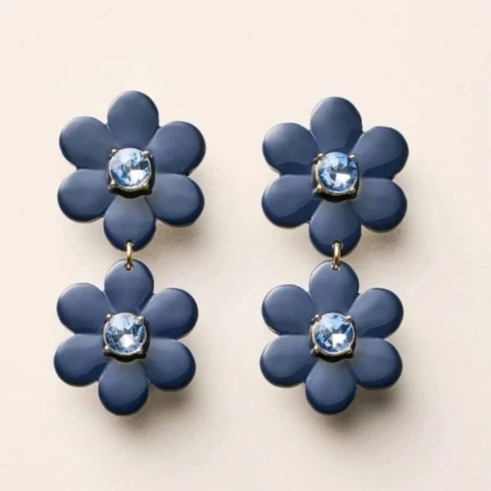 Kate Spade X Target Blue Floral Drop Earrings